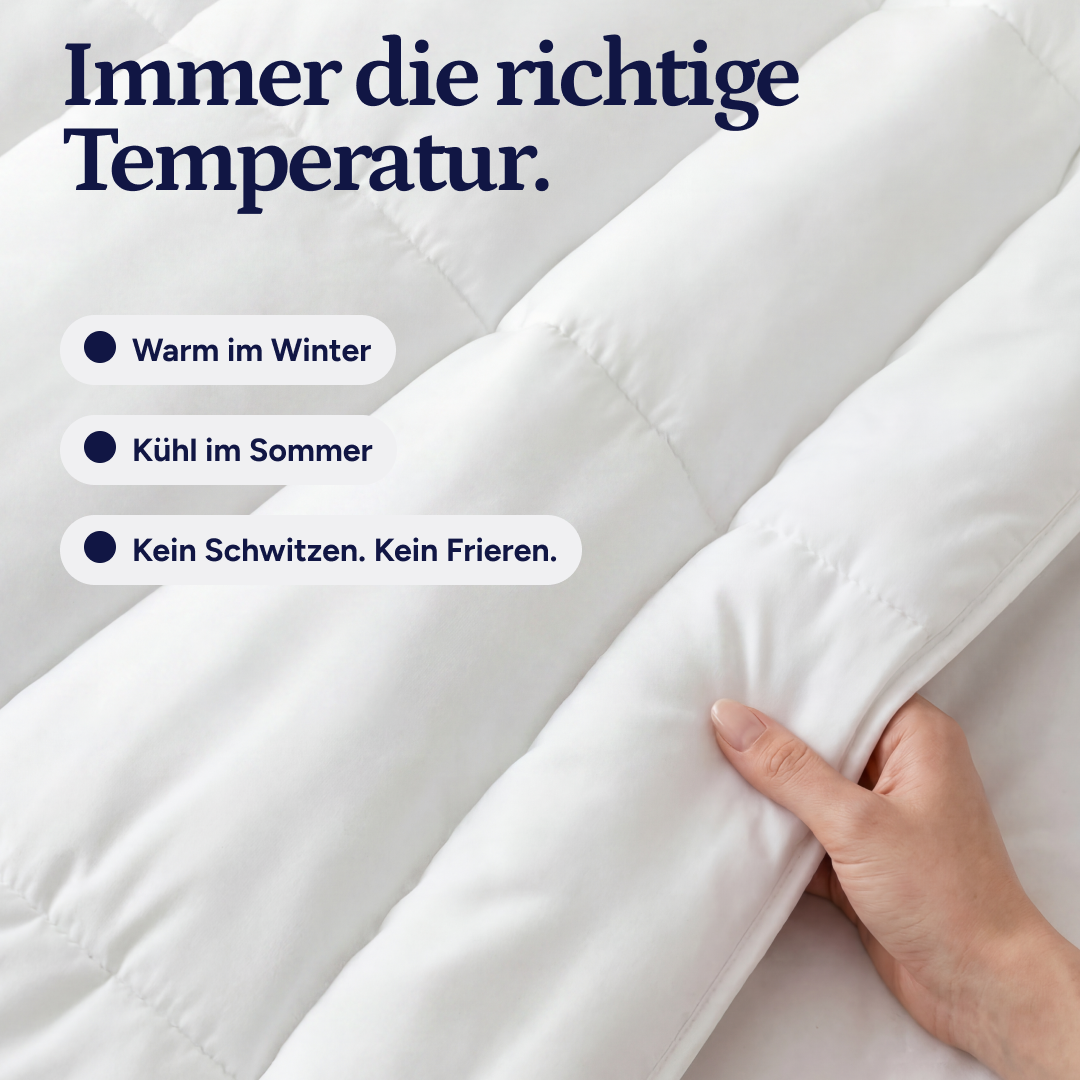 Simple Sleep™ The quick-drying 2-in-1 duvet that eliminates the need for bedding.