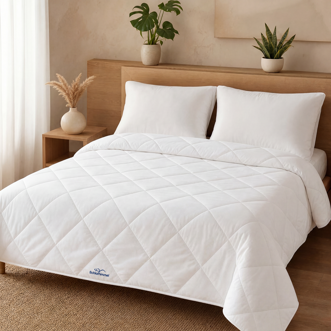 Simple Sleep™ The quick-drying 2-in-1 duvet that eliminates the need for bedding.