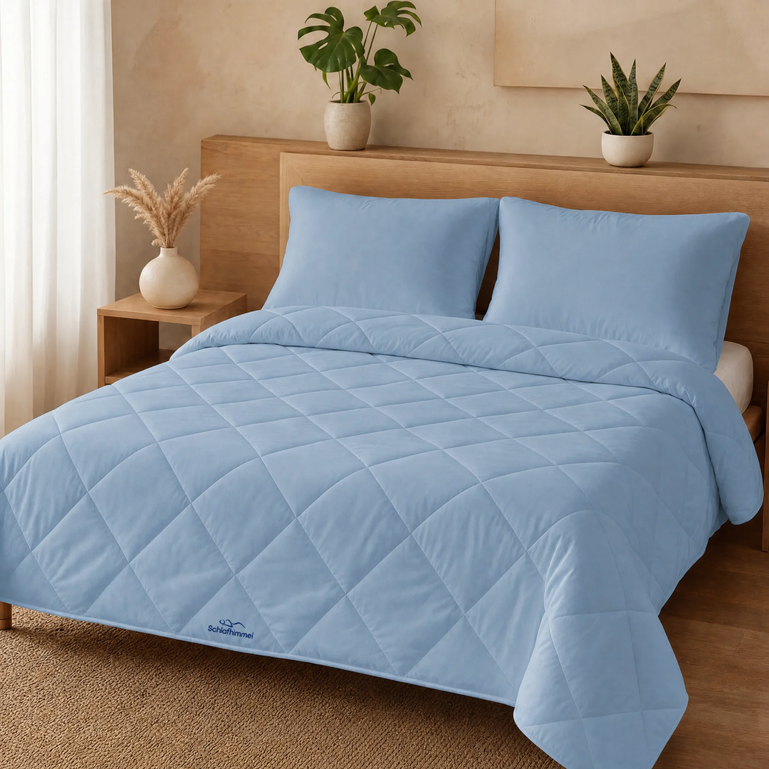 Simple Sleep™ The quick-drying 2-in-1 duvet that eliminates the need for bedding.