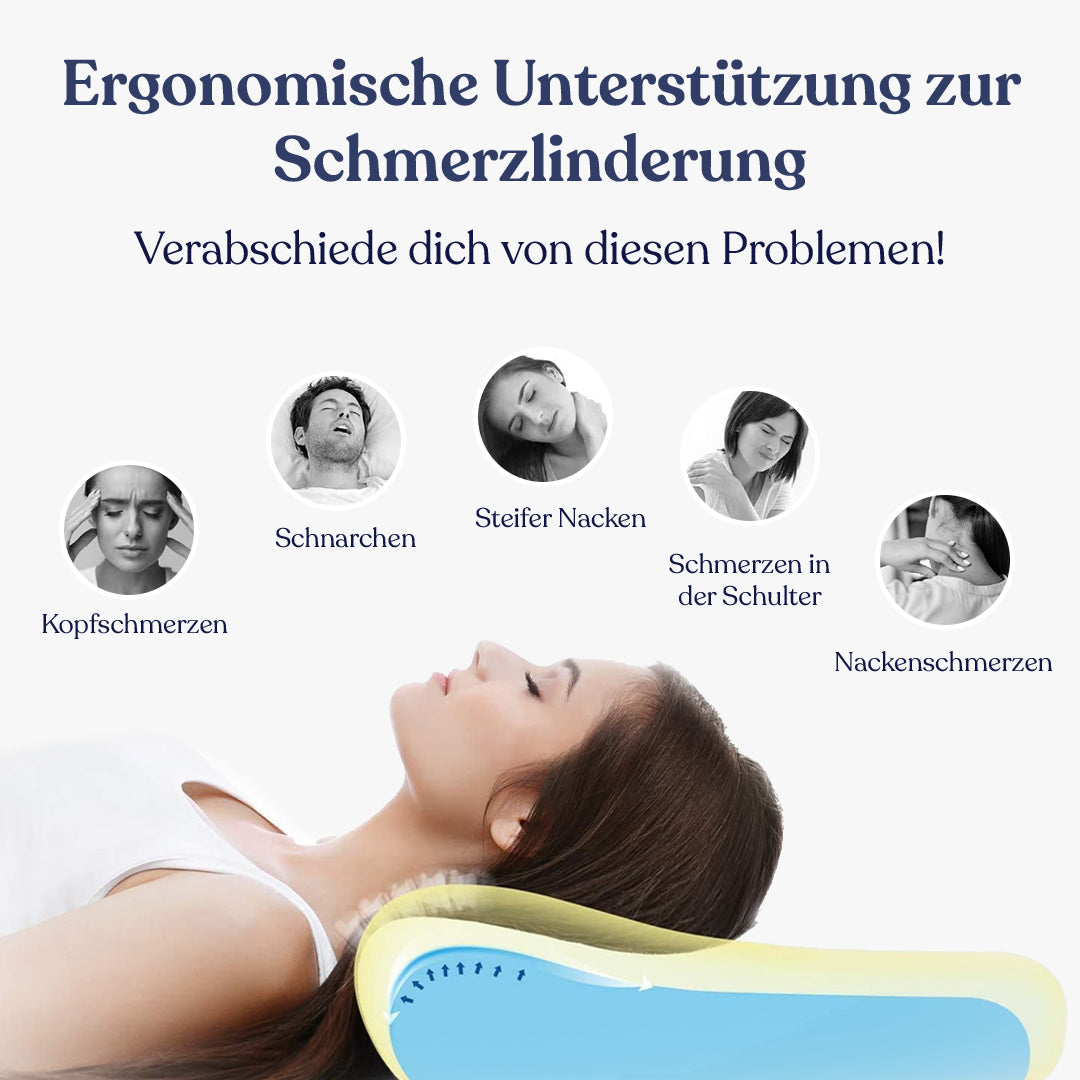Orthopädisches Schlafkissen aus Memoryschaum für Seitenschläfer