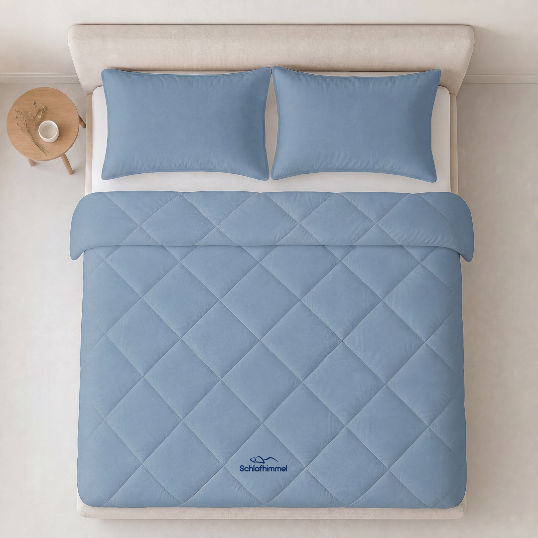 Simple Sleep™ The quick-drying 2-in-1 duvet that eliminates the need for bedding.