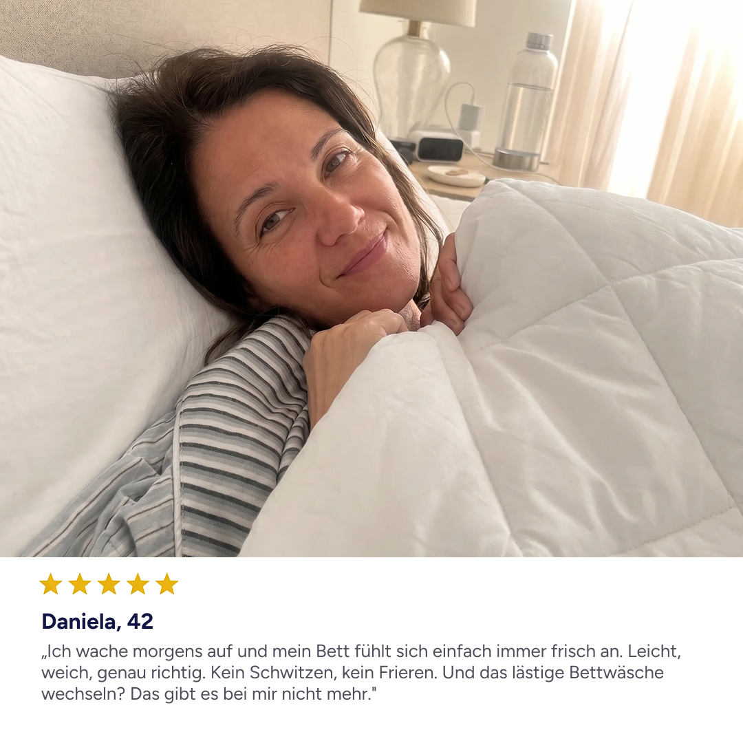 Simple Sleep™ The quick-drying 2-in-1 duvet that eliminates the need for bedding.